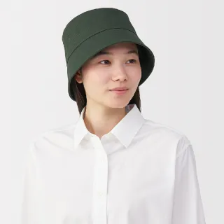 【MUJI 無印良品】棉斜紋織平頂有簷帽(深米/深綠/棕色/黑色)