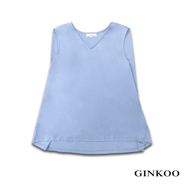 【GINKOO 俊克】V領打褶背心