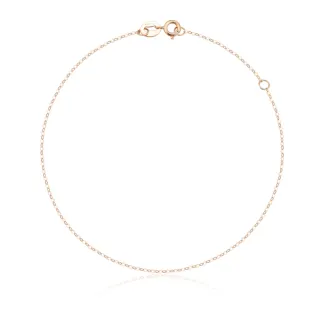 【Just Diamond】鎮金店 18K金 O型細鍊MN(40cm)