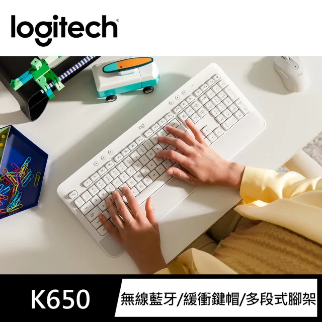 【Logitech 羅技】K650無線鍵盤 + M750多工靜音無線滑鼠