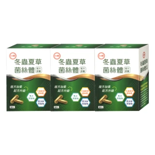 【即期品】台糖冬蟲夏草菌絲體複方膠囊3盒組60粒/盒(有效期限至 2026.05.01)