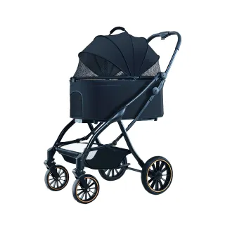 【JoPet】DC01 鋁合金寵物推車(三折收納 自動收折 寵物提籠分離)