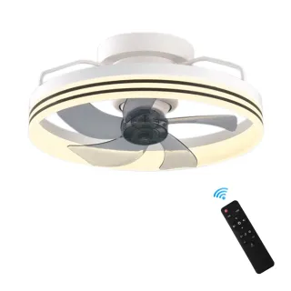 【XINGMU 興沐】北歐餐廳客廳風扇燈客廳大風力扇燈(360度循環送風/靜音/三色變光/定時關閉)