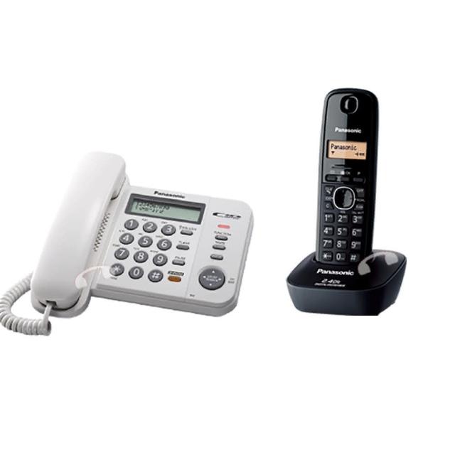 【Panasonic 國際牌】經典有線+無線電話組(KX-TS580 + KX-TG3411)