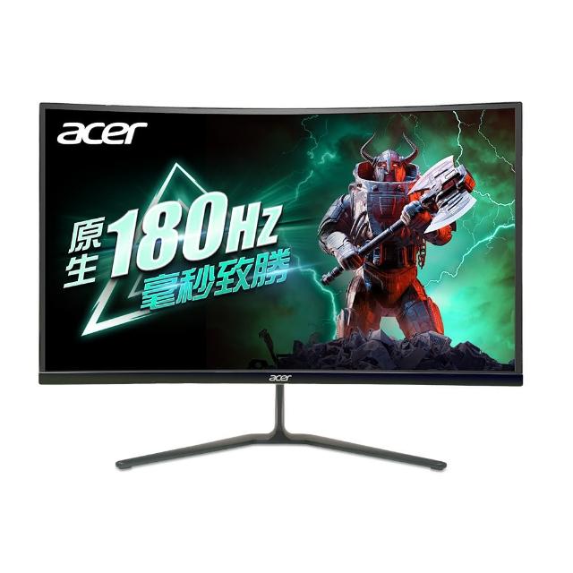 Acer 宏碁 ED270R S3 27吋曲面 VA 面板顯示器 180Hz 更新率 AMD FreeSync Premium 護眼窄邊框電競螢幕