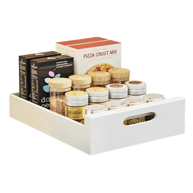 【樂居家】加寬版 白色櫥櫃抽屜式置物架-30公分款(收納架 抽屜收納架 黏貼收納架 衣櫃收納架 水槽收納架)