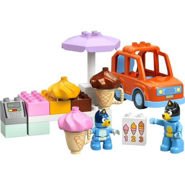 【LEGO 樂高】得寶系列 10458 布麗的冰淇淋之旅(Bluey 妙妙犬布麗 幼兒積木 兒童玩具)