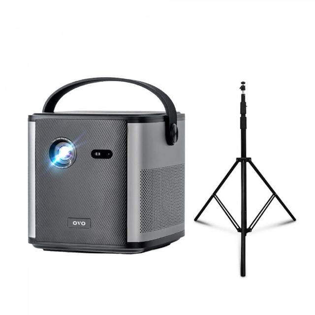 【OVO】1080P便攜智慧投影機 SD06腳架組(U8 1500流明 內建電池 娛樂/露營/戶外/商用)