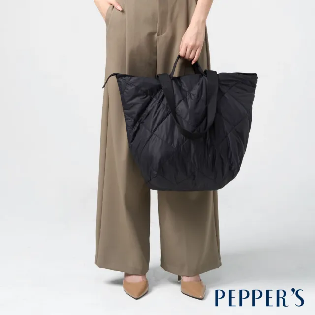 【PEPPER’S】交換禮物 LIGHT 輕柔光 旅行拉鍊托特行李袋 - 橄欖綠/簡約黑(托特袋 輕量包 旅行袋 女包男)