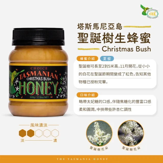 【THE TASMANIAN HONEY COMPANY】澳洲塔斯馬尼亞島聖誕樹生蜂蜜-1kg(Christmas Bush)