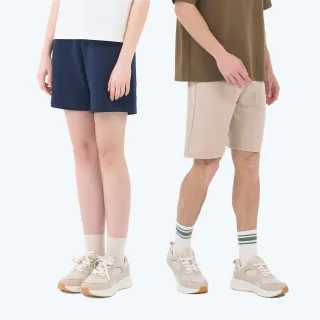 【GIORDANO 佐丹奴】男女裝 輕薄鬆緊腰短褲 涼爽素T(多色任選)