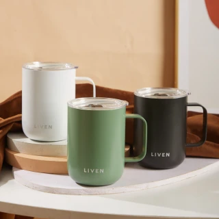 【乾唐軒】雙層不銹鋼 / 4色躍動馬克杯 / 含蓋 / 4色 480ml(※ 此商品無附贈不鏽鋼吸管)