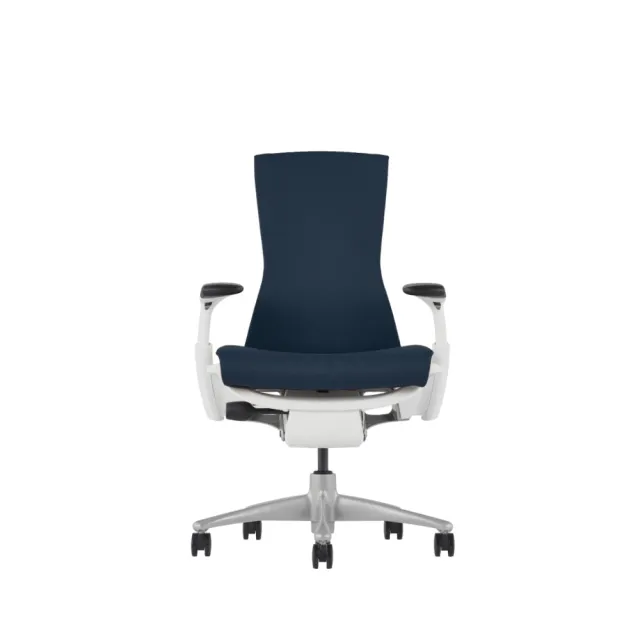 【Herman Miller】ystore雅浩家具 Embody 3.0 白框夜幕藍/灰腳 人體工學椅(電競椅、職人椅、居家辦公椅)