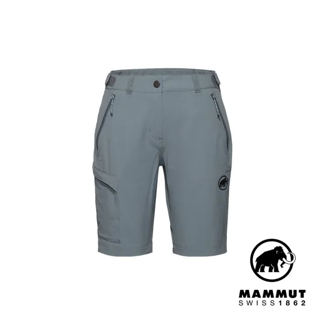 【Mammut 長毛象官方直營】Runbold IV Shorts W 防曬彈性健行短褲 地層灰藍 女款 #1023-01200