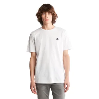 【Timberland 官方旗艦】男款白色休閒短袖T恤(A6DKU100)