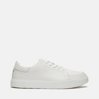 【Timberland 官方旗艦】男款白色低筒皮革休閒鞋(A6BVJEM2)