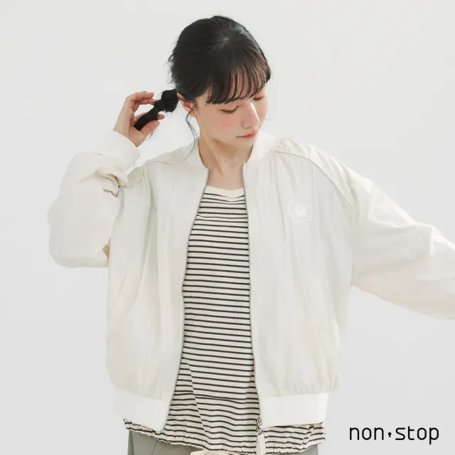 【non-stop】休閒日常刺繡輕感外套-2色