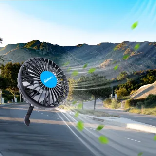 【ANBORTEH 安伯特】買就送椅背支架 酷樂Type-C 冷氣口風扇 一年保固(車用電扇 車用電風扇)