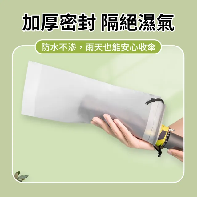 【SYU】防水防塵 PVC雨傘收納袋 5入組(可掛式透明傘套 折疊傘套 便攜傘套 多用途收納袋)