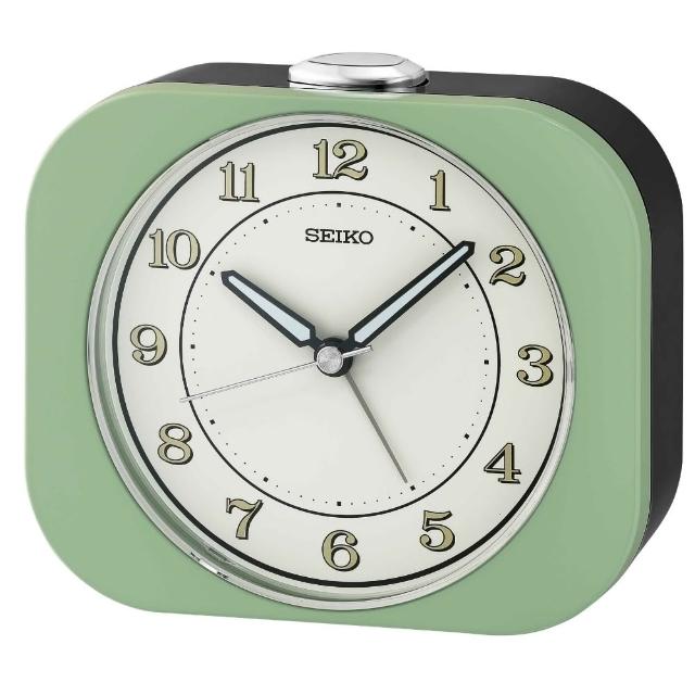 【SEIKO 精工】滑動式靜音秒針大數字防貪睡鬧鐘 送禮 禮物(QHE195M/速)