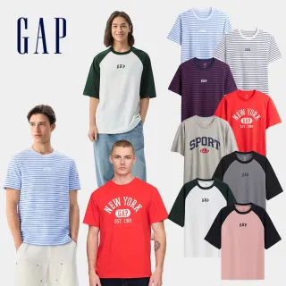 【GAP】男女裝 Logo純棉/印花圓領短袖T恤-多款任選(768022&768925&725618)