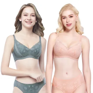 【Swear 思薇爾】超值2件組 花云系列B-E罩無鋼圈蕾絲包覆女內衣 (2色各一/買一送一/共2件)