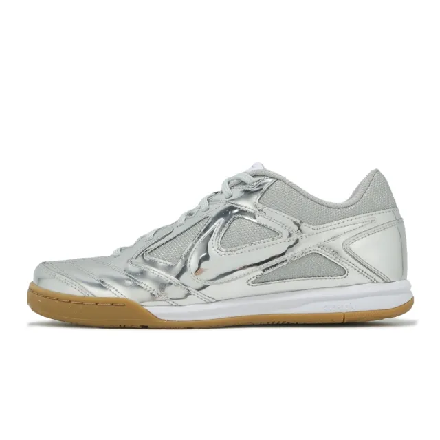 【NIKE 耐吉】休閒鞋 Gato LV8 男鞋 女鞋 銀 膠底 足球鞋 室內運動(IB3566-001)