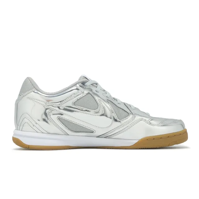 【NIKE 耐吉】休閒鞋 Gato LV8 男鞋 女鞋 銀 膠底 足球鞋 室內運動(IB3566-001)
