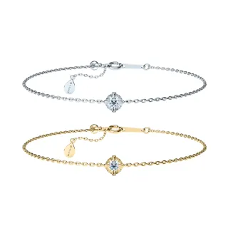 【ALUXE 亞立詩】10K金 鑽石手鍊 單鑽 愛完美系列 星光 BR0209