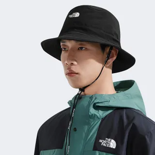 【The North Face 官方旗艦】北面男女款黑色UPF防曬漁夫帽｜8DH1KX7(抗UV)