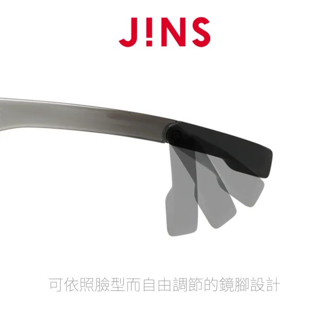 【JINS】休閒風運動光學眼鏡(MGF-23A-028霧黑)