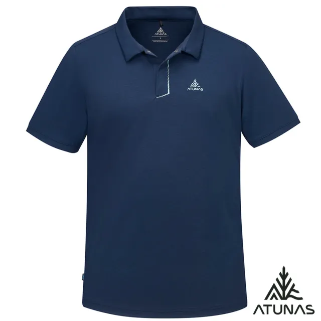 【ATUNAS 歐都納】女男款排汗透氣短袖POLO衫(A8款/防曬抗UV/戶外休閒/旅遊/日常穿搭)