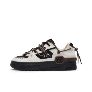 【Champion】官方直營 女款-Bumper V1 運動休閒滑板鞋-淺米黑色(U5AFCTW05U3)