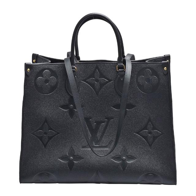 LV LOUIS VUITTON路易威登 M44925 經典 ONTHEGO GM Empreinte 牛皮手提 / 肩背購物包