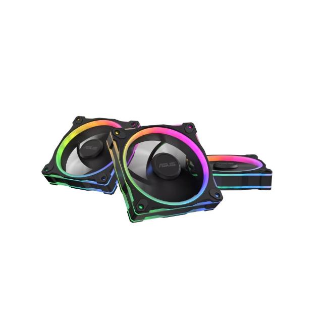 【ASUS 華碩】Prime MR120 ARGB 風扇 三入組 - 黑色(MR120-ARGB-B-3IN1)