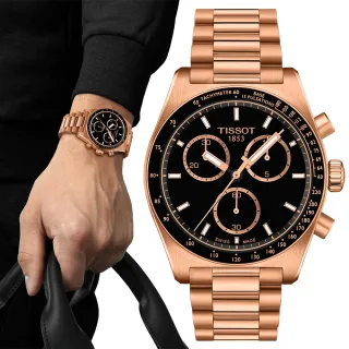 【TISSOT 天梭】PR516系列 三眼計時手錶-40mm(T1494173305100)