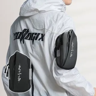 極限米粒牛津布運動臂包(戶外跑步 防潑水 手機腕包 健身臂套 6.8吋以下適用)