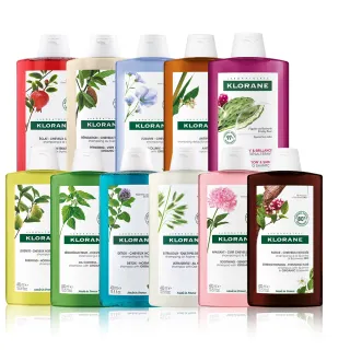 【KLORANE 蔻蘿蘭官方直營】任選3入植萃洗髮精400ml(養髮/控油/護色/修護/澎鬆/涼感/舒敏/抗屑/淨透/保濕)