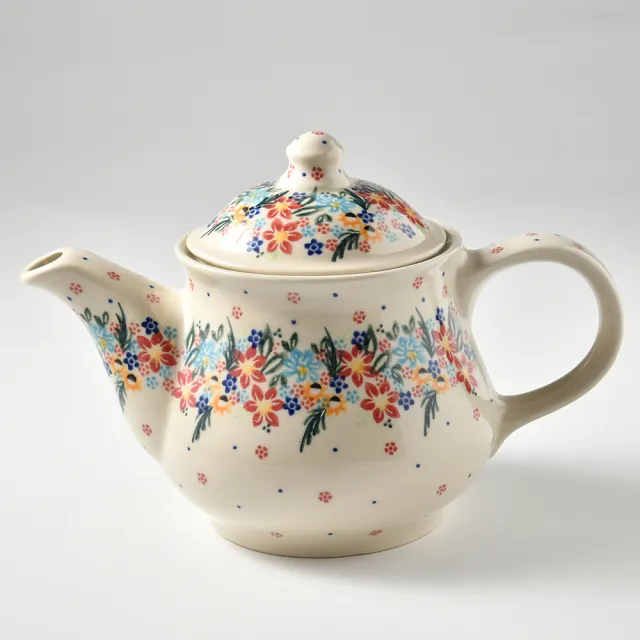 【波蘭陶】波蘭陶 Vena 茶壺 陶瓷壺 水壺 陶瓷茶壺 1100ml 波蘭手工製(桃花源系列)