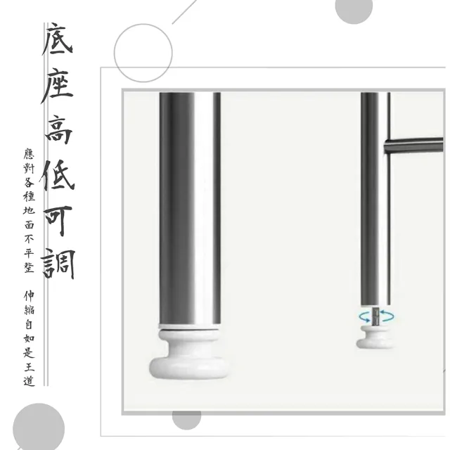 【VENCEDOR】不銹鋼三層架 落地收納架 洗衣機置物架(收納架 雜物架 馬桶架洗衣機架 洗三-1入)
