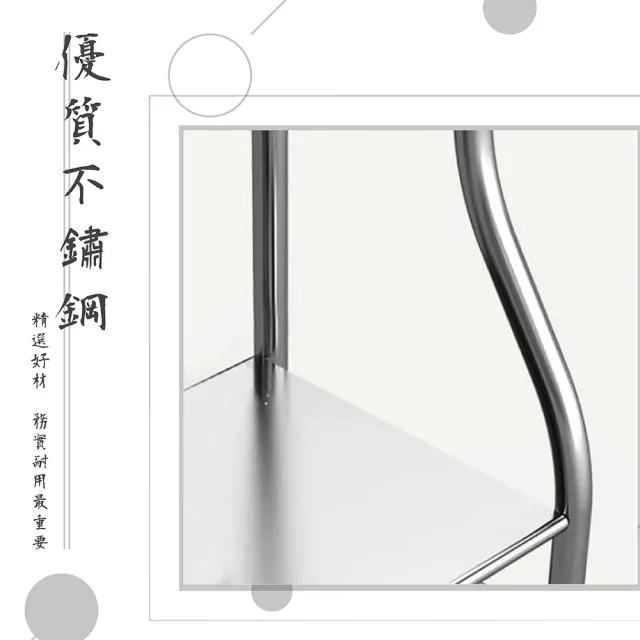 【VENCEDOR】不銹鋼三層架 落地收納架 洗衣機置物架(收納架 雜物架 馬桶架 洗衣架機 洗三-2入)