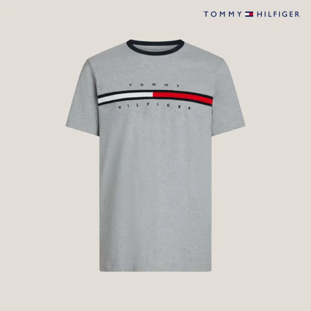 【TOMMY HILFIGER】官方旗艦館 Tino 圓領 T 恤_灰色