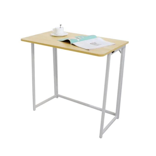 【居家cheaper】免組裝秒收摺疊桌80x46x75cm(露營桌/餐桌/書桌/電腦桌/拜拜桌/機能桌/摺疊邊桌/工作桌)
