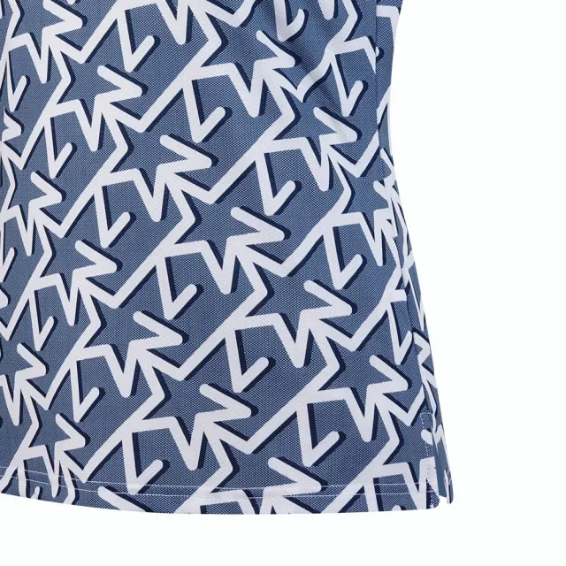 【PING】女款ARIZONA五角星短袖POLO衫-深藍(吸濕排汗/GOLF/高爾夫球衫/RA25114-58)