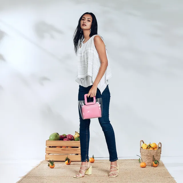 【ICHE 衣哲】Cop.Copine層紗堆疊不規則背心造型上衣