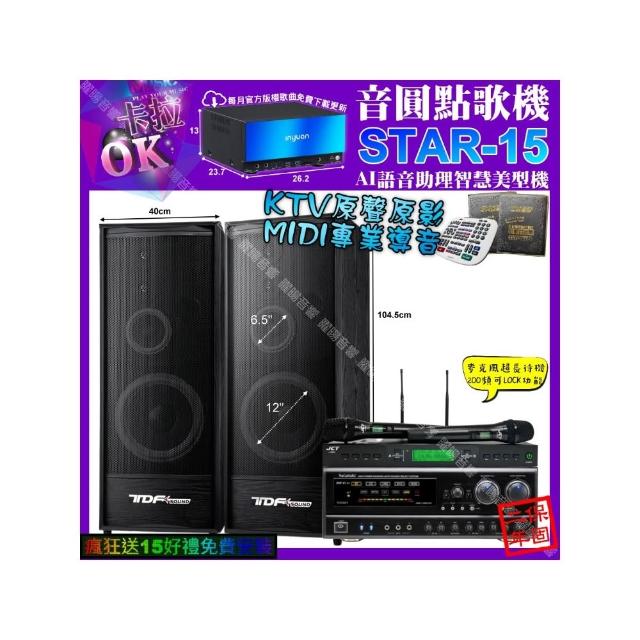 【音圓】STAR-15+NaGaSaKi DSP-X1BT+TDF K-124+JCT J-9953(卡拉OK組合/音響設備)