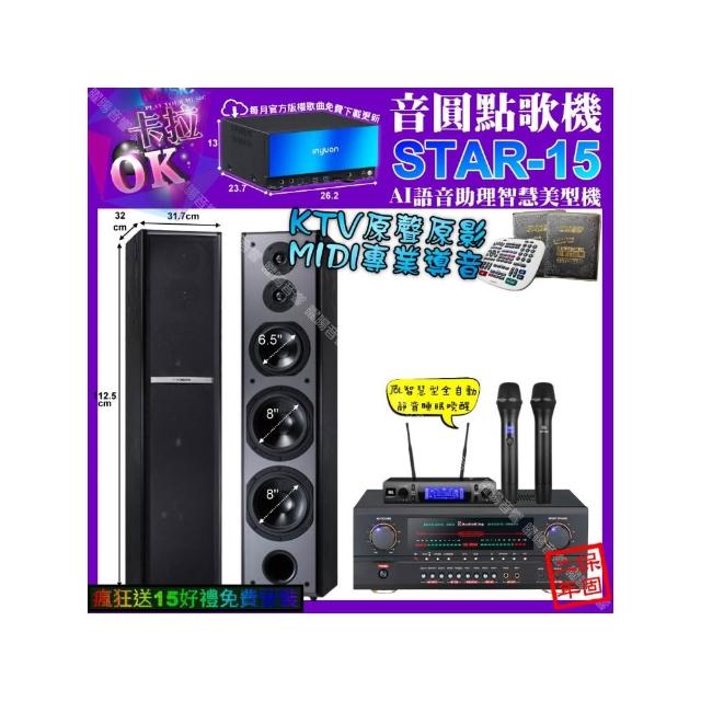 【音圓】卡拉OK組合(STAR-15+AudioKing HS-500A+TDF M-6+JBL VM-300/音響設備)
