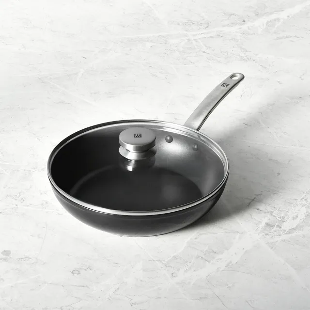 【ZWILLING 德國雙人】Enjoy不沾鍋深煎炒鍋平底鍋28cm附玻璃蓋(德國雙人牌集團官方直營)