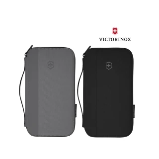 【VICTORINOX 瑞士維氏】Travel Essentials RFID 豪華防盜護照包 二色任選(653371 653372)