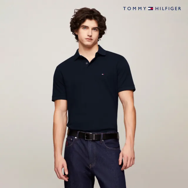 【TOMMY HILFIGER】官方旗艦館 彈力標準版型 Polo 衫_藍色